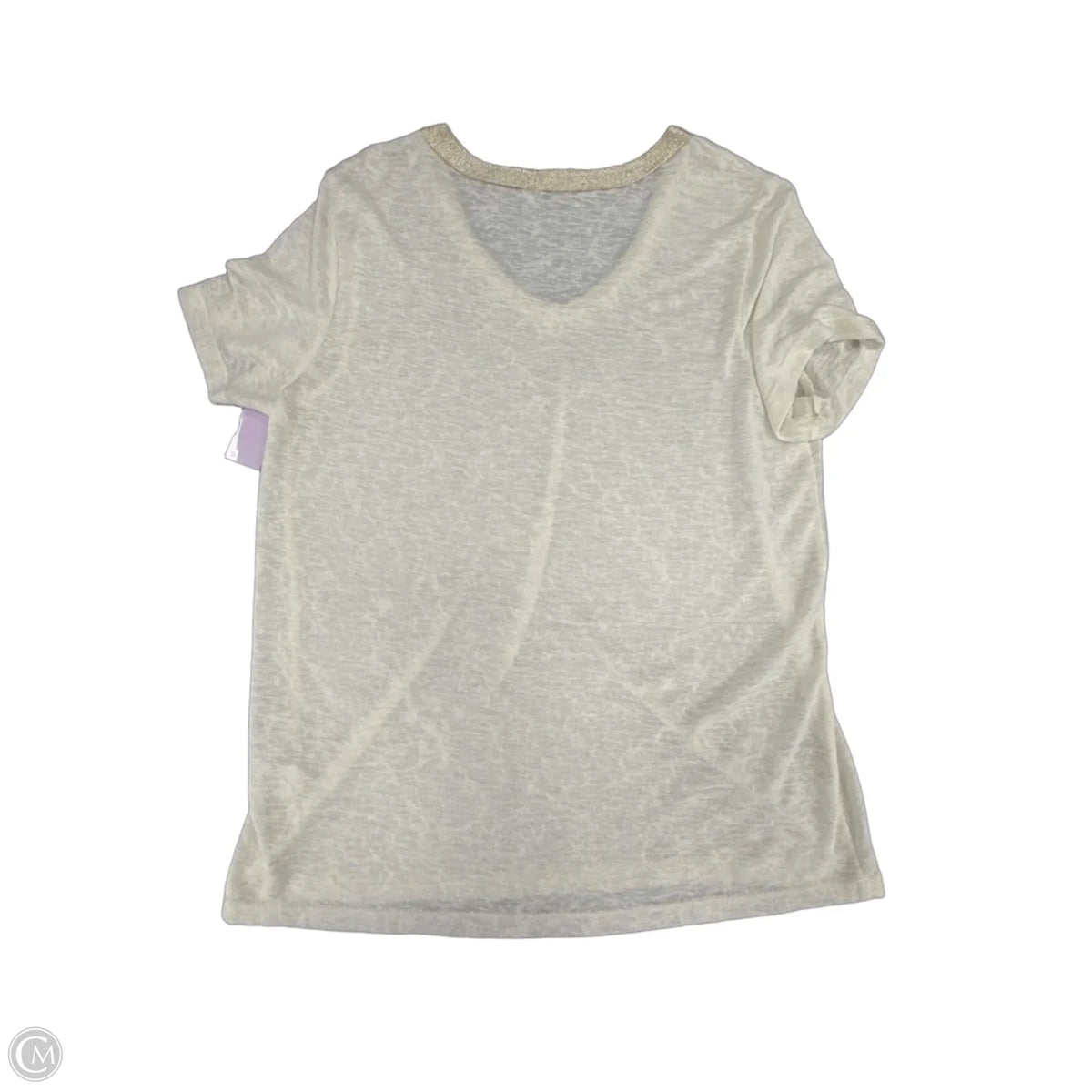 Top Short Sleeve By Soprano In Cream, Size: Xl