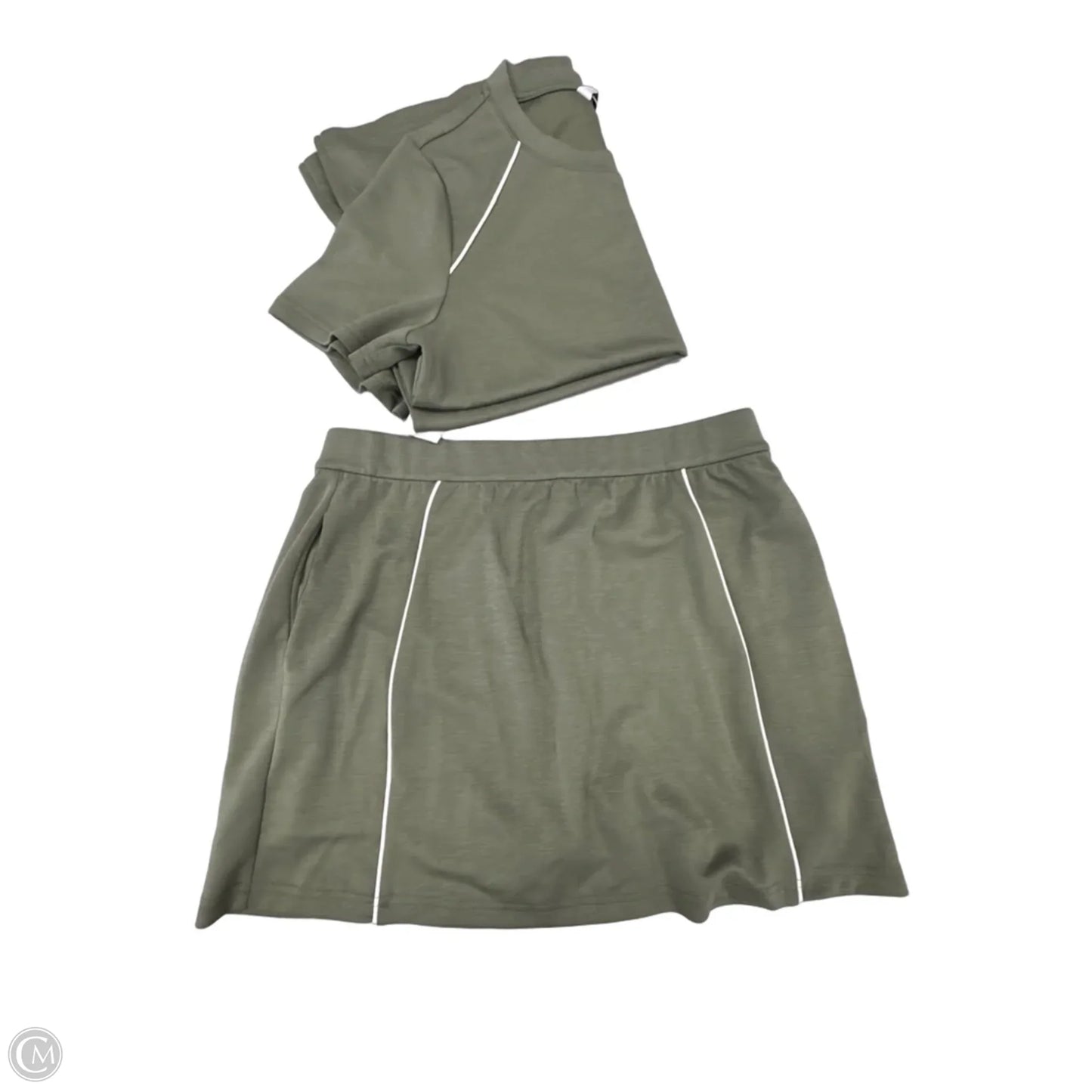 Top 2pc Short Sleeve By Prettygarden In Green, Size: M