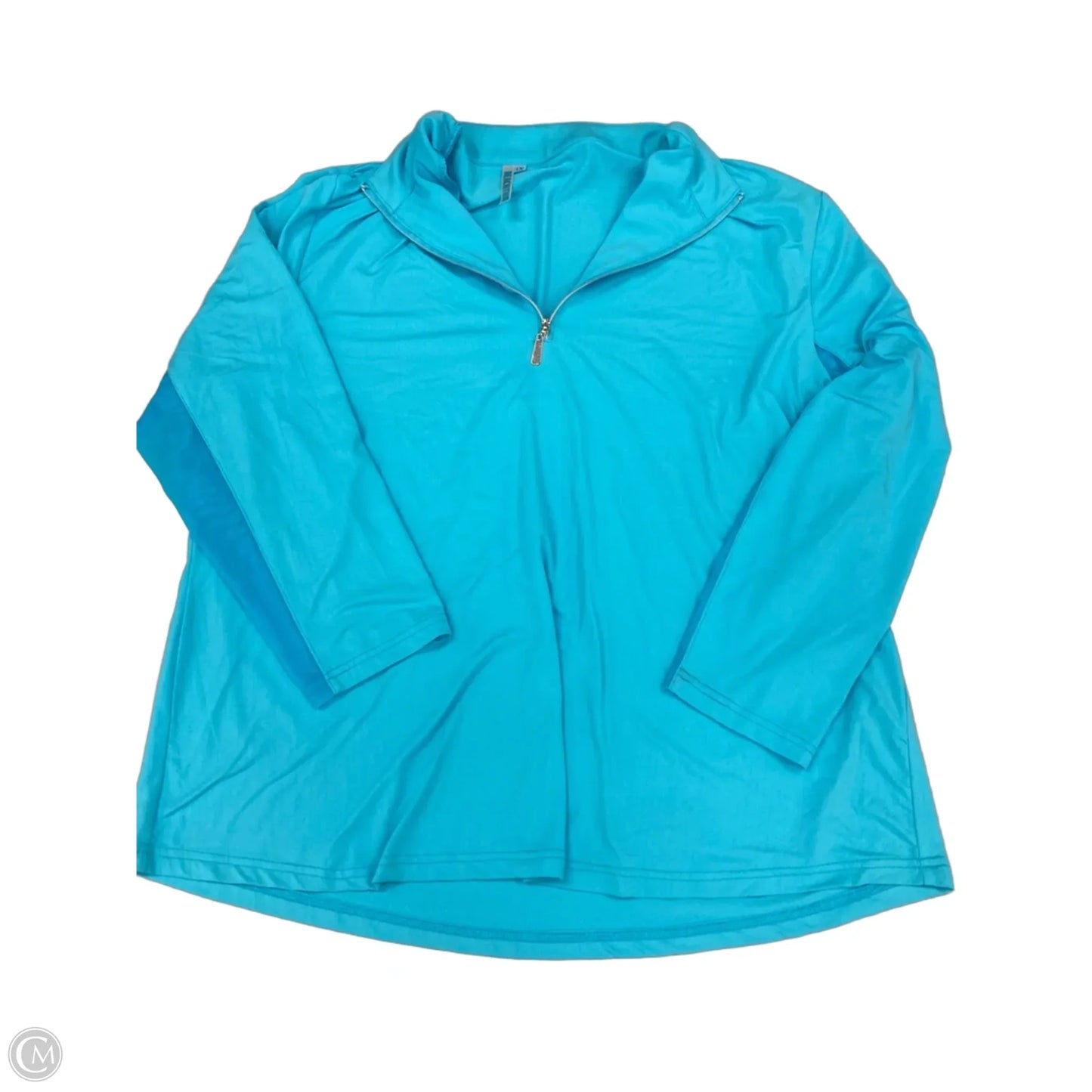 Top Long Sleeve By Cmc In Blue, Size: 1x