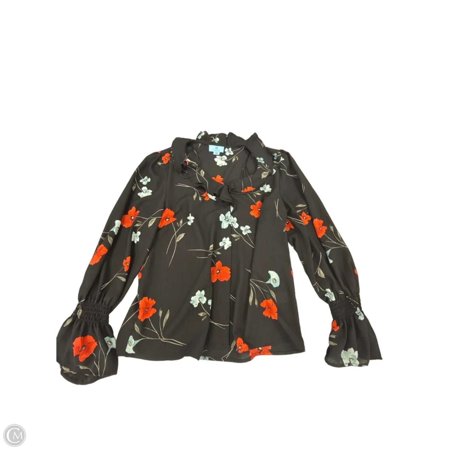 Top Long Sleeve By Cece In Black, Size: L
