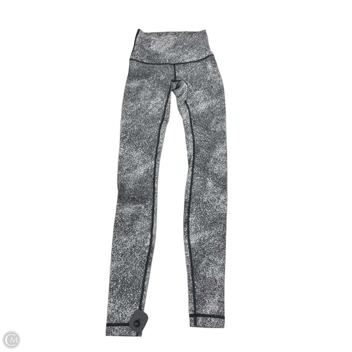 Athletic Leggings By Lululemon In Black & Grey, Size: 4