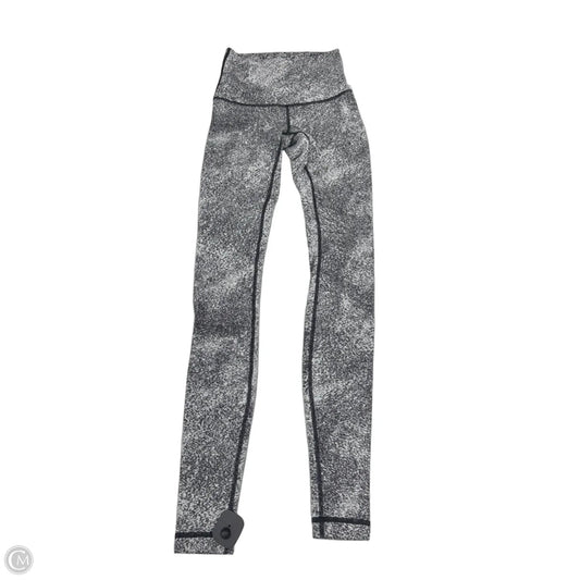 Athletic Leggings By Lululemon In Black & Grey, Size: 4