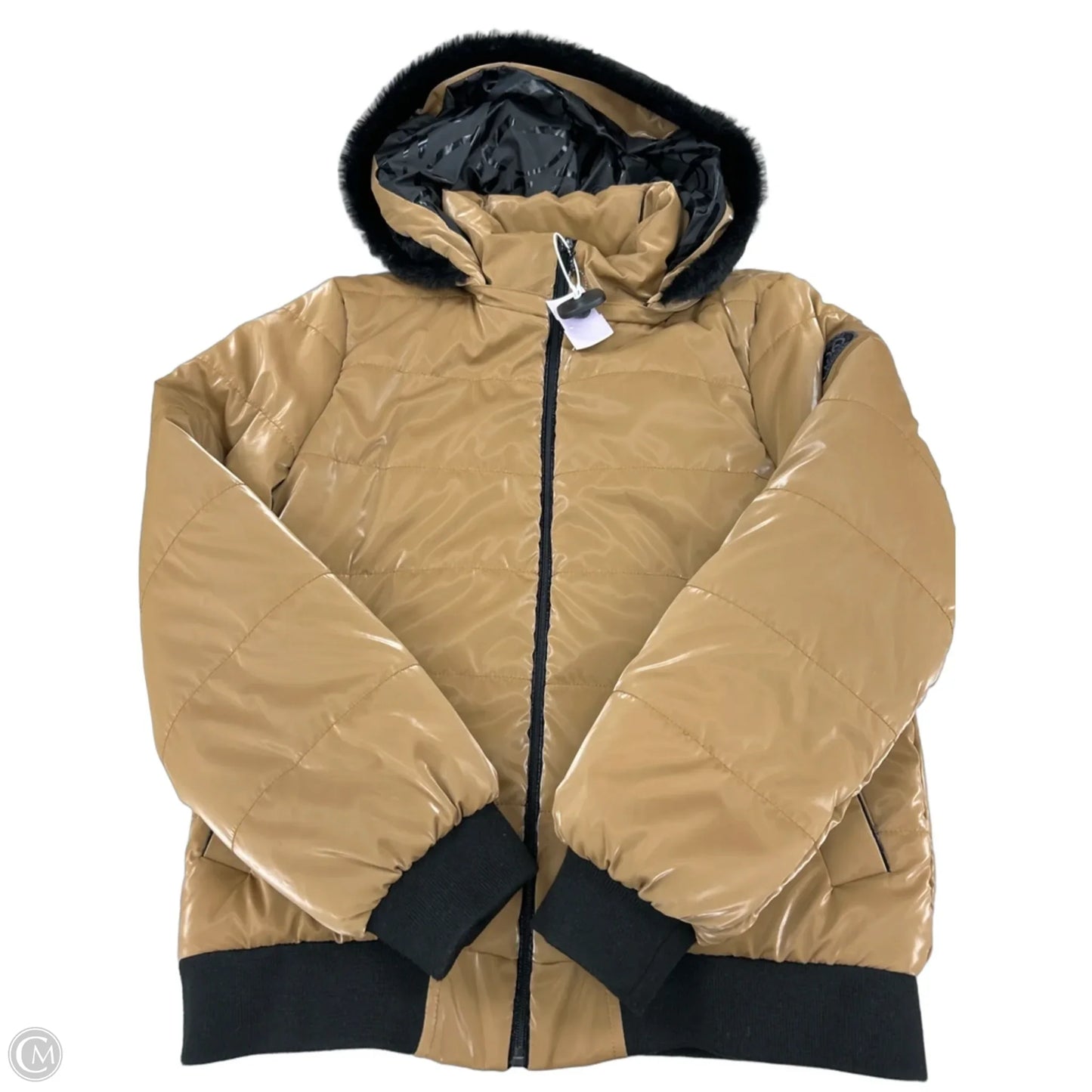 Coat Puffer & Quilted By Cmb In Brown, Size: S
