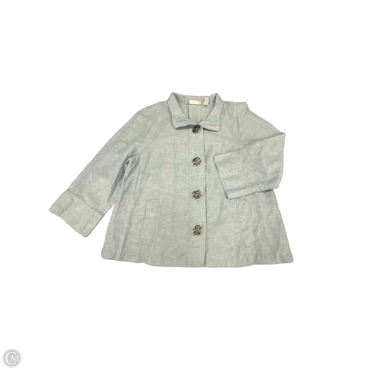 Top Long Sleeve By Chicos In Blue, Size: L