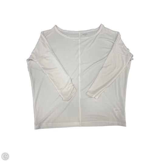 Top Long Sleeve By Athleta In White, Size: L