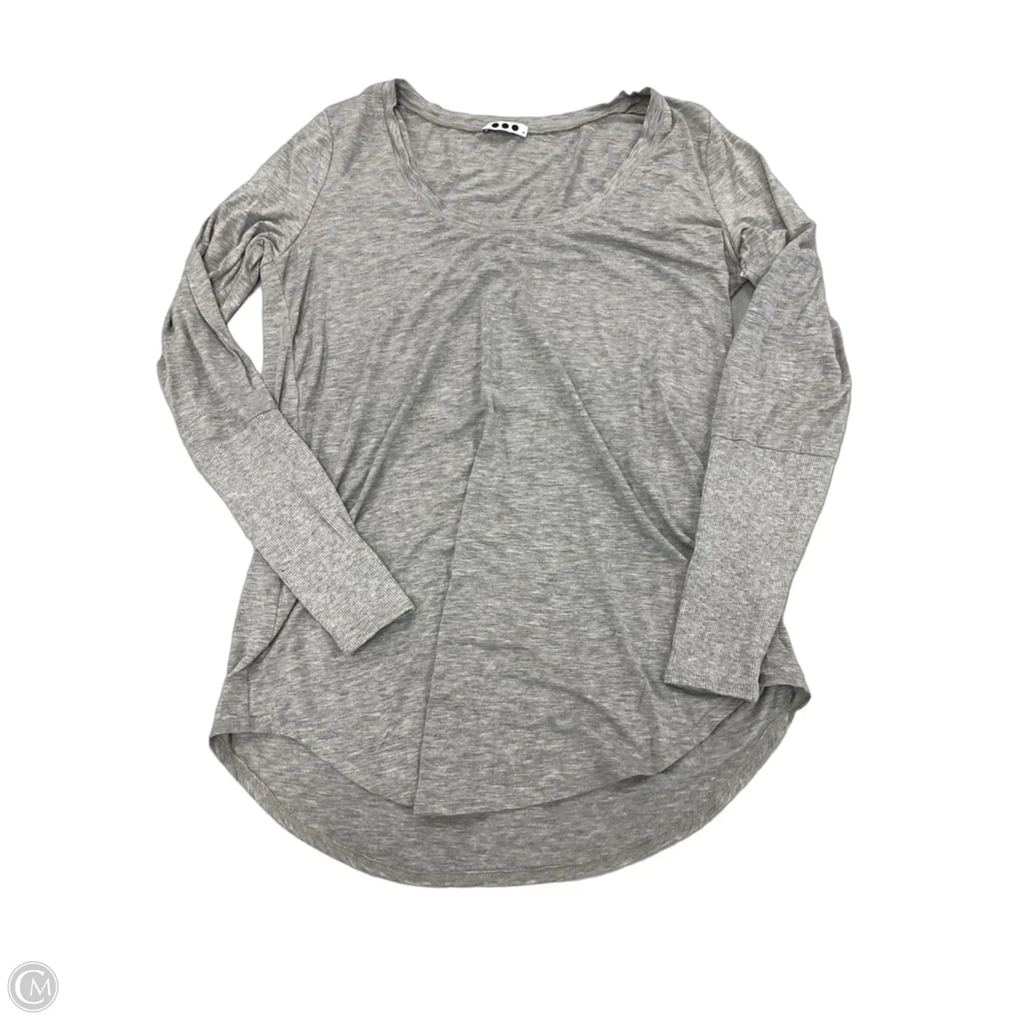 Top Long Sleeve By Three Dots In Grey, Size: M
