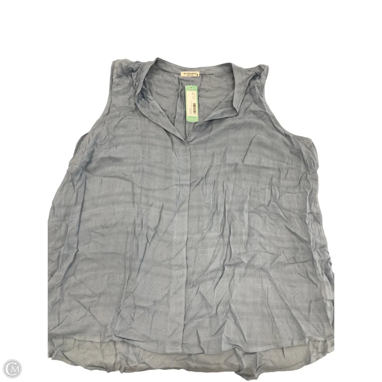 Top Short Sleeve By Cme In Blue, Size: 3x