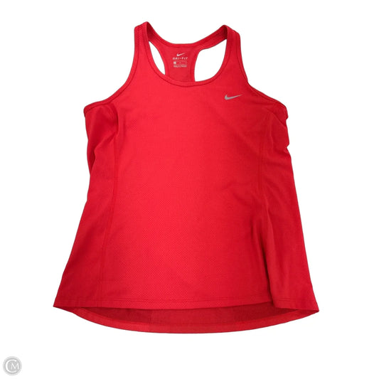 Athletic Tank Top By Nike In Red, Size: M