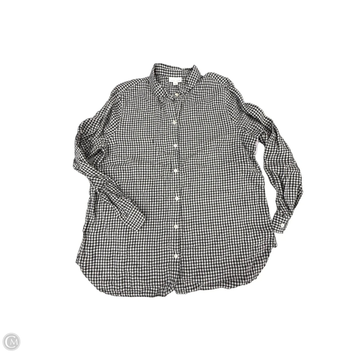 Top Long Sleeve By J. Jill In Black & White, Size: M