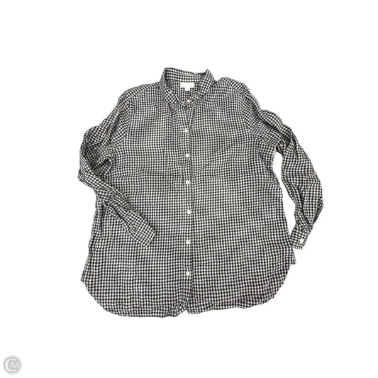 Top Long Sleeve By J. Jill In Black & White, Size: M