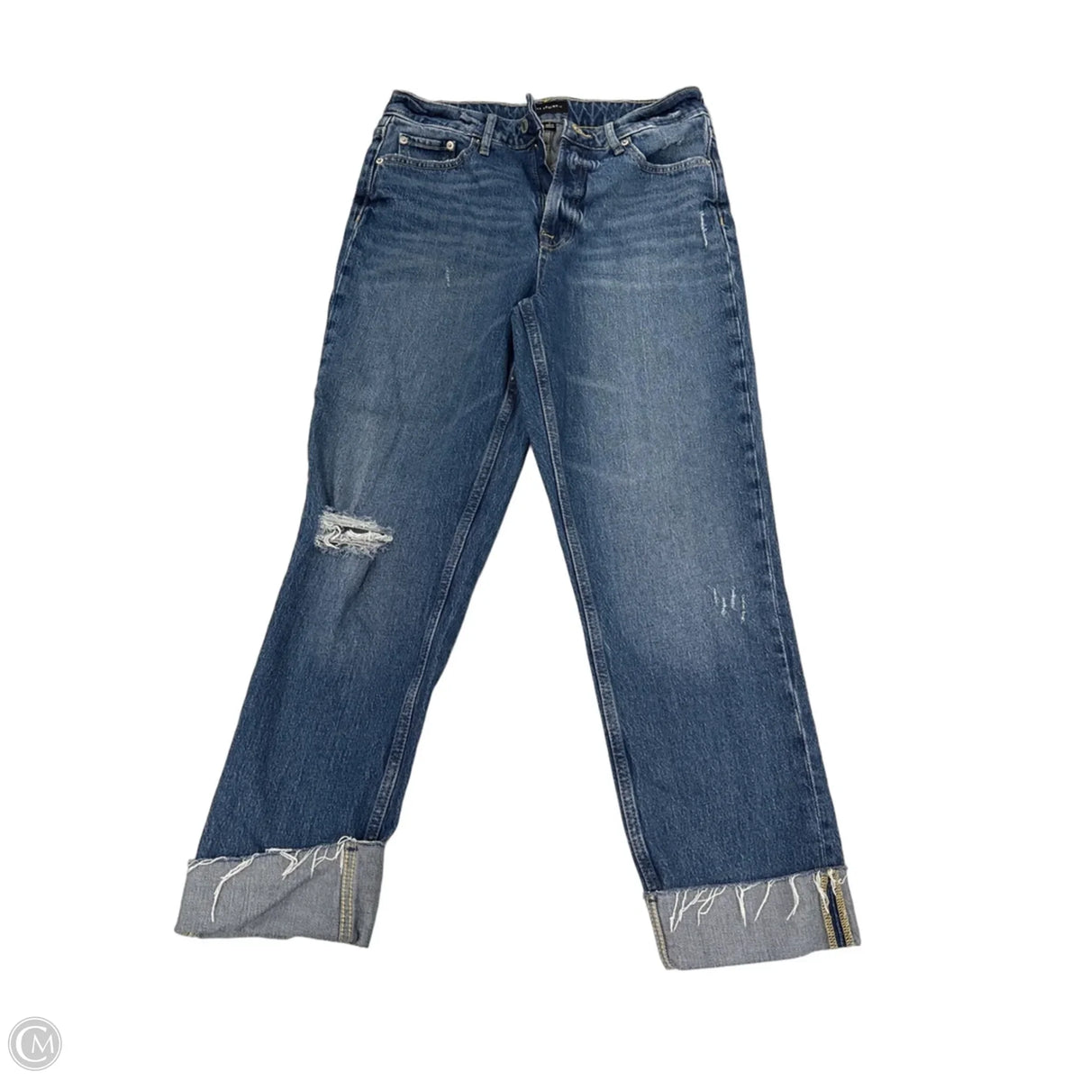 Jeans Straight By Free Assembly In Blue Denim, Size: 6