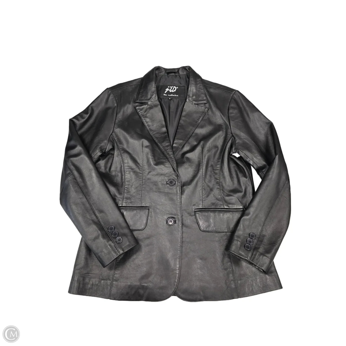 Jacket Leather By Cme In Black, Size: L