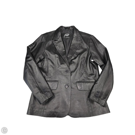 Jacket Leather By Cme In Black, Size: L