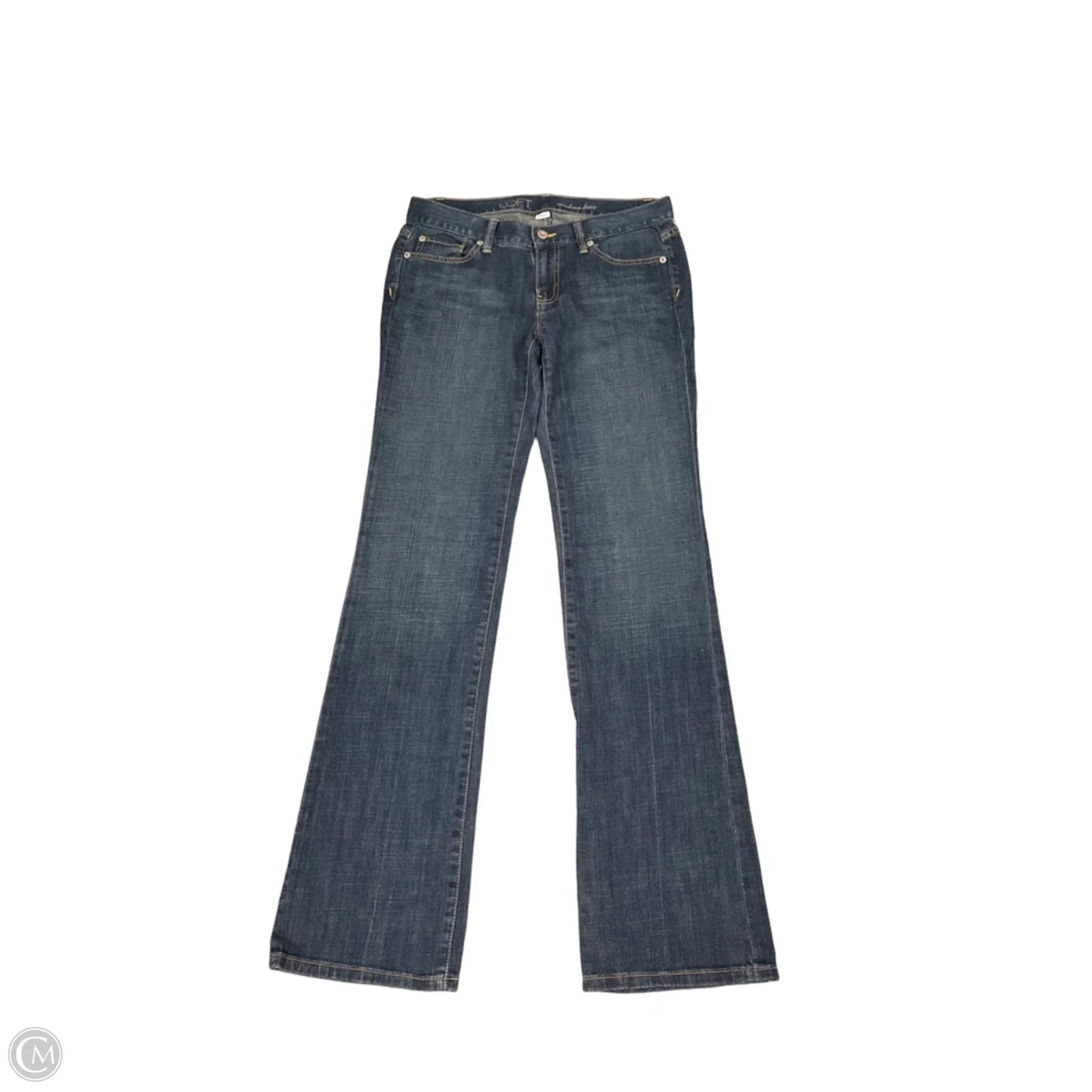 Jeans Boot Cut By Loft In Blue Denim, Size: 4