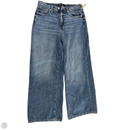 Jeans Wide Leg By Gap In Blue Denim, Size: 6