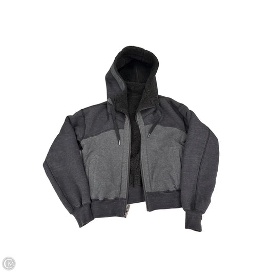 Jacket Fleece By Lululemon In Black & Grey, Size: S