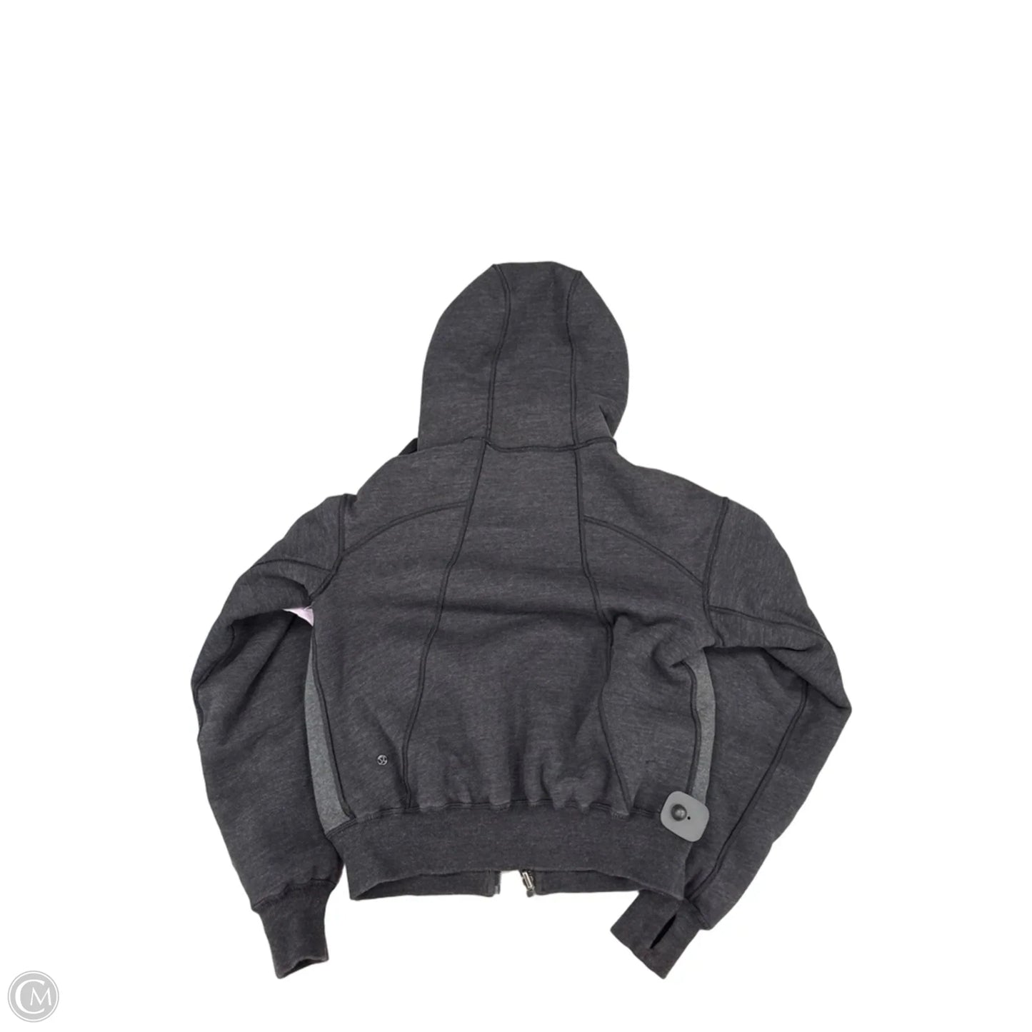 Jacket Fleece By Lululemon In Black & Grey, Size: S