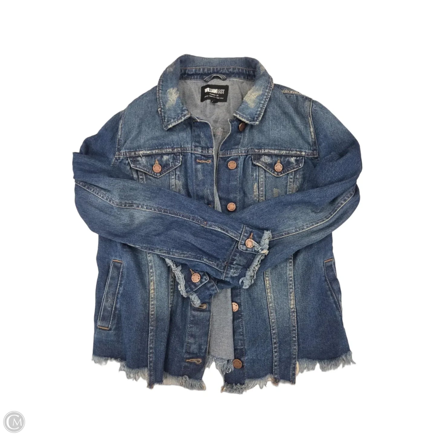 Jacket Denim By William Rast In Blue Denim, Size: L