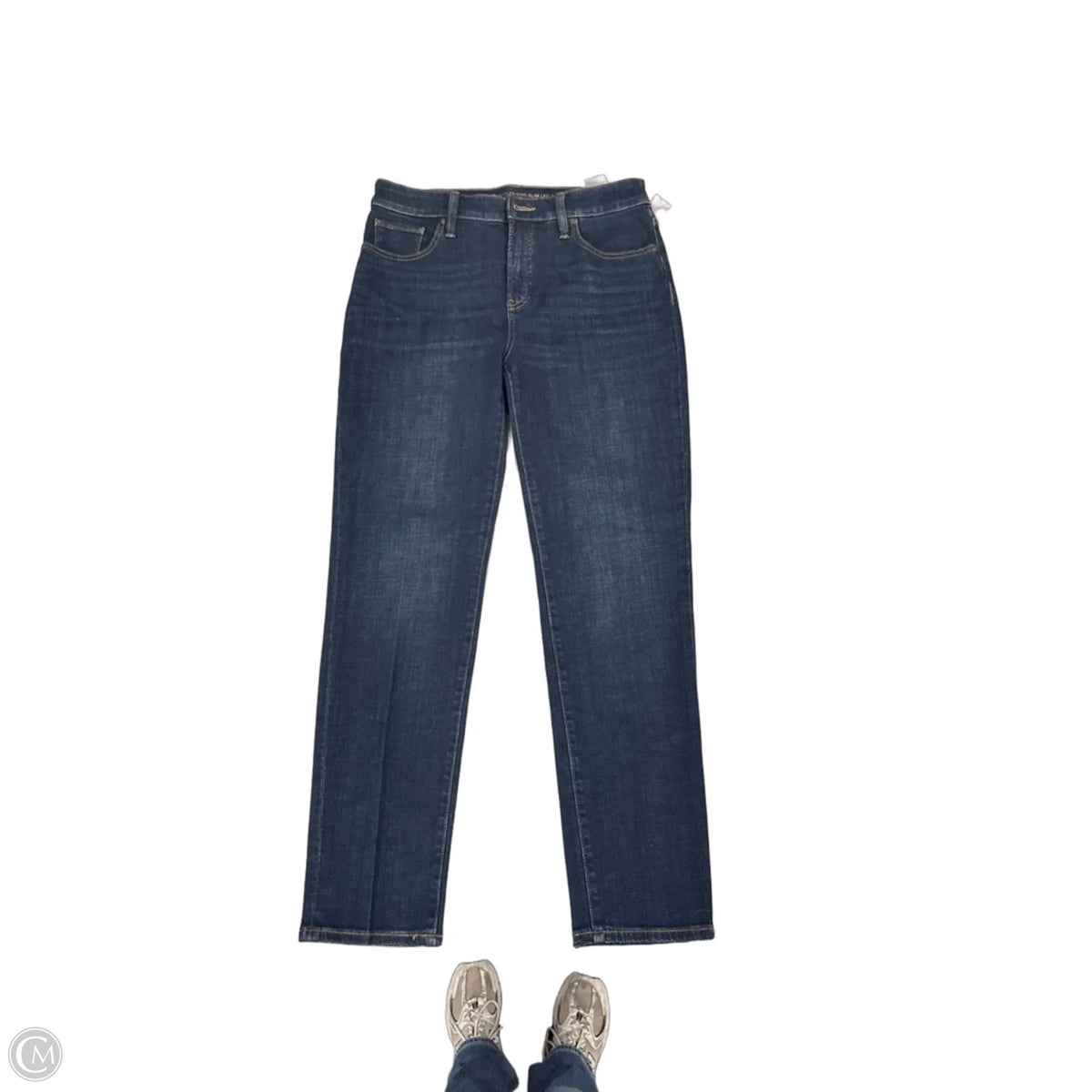 Jeans Straight By Chicos In Blue Denim, Size: 6