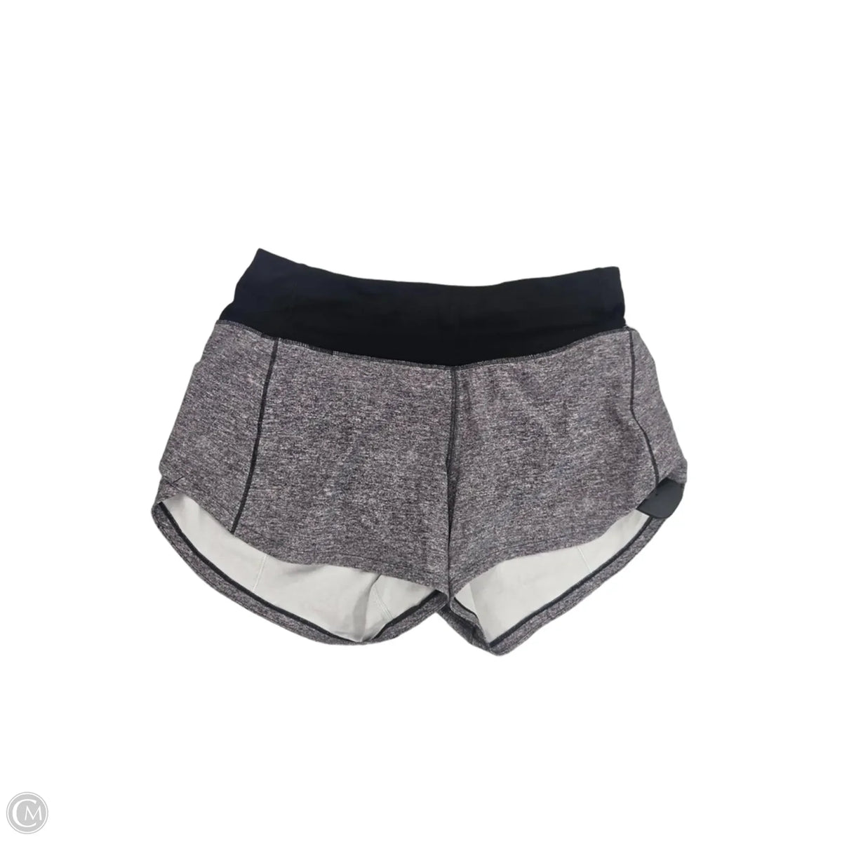 Athletic Shorts By Lululemon In Black & Grey, Size: 4