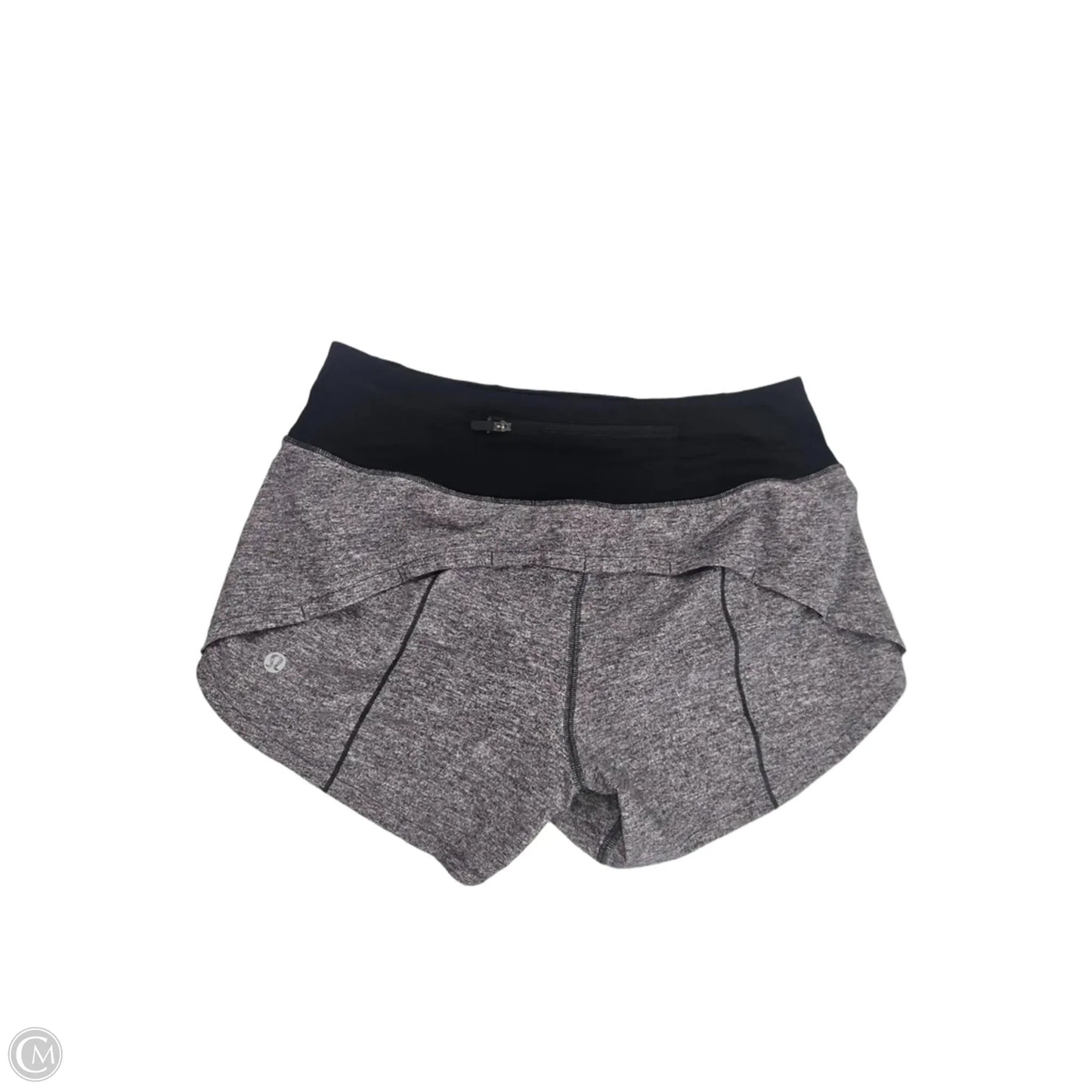 Athletic Shorts By Lululemon In Black & Grey, Size: 4
