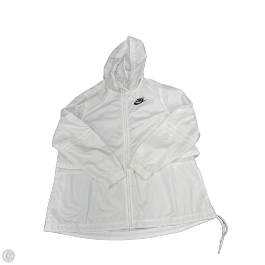 Jacket Windbreaker By Nike In White, Size: Xl