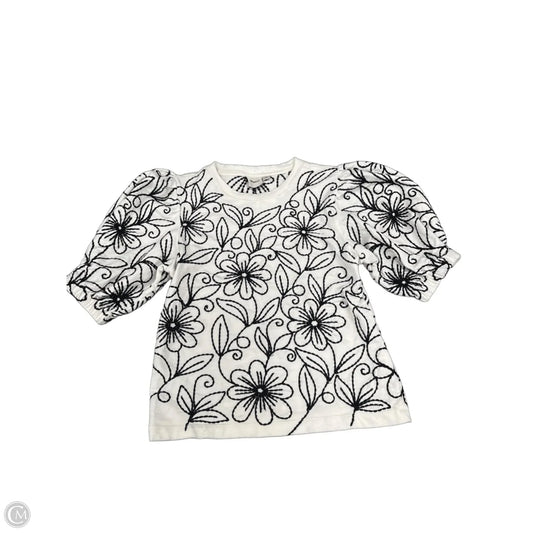 Top Short Sleeve By Maeve In Black & White, Size: Xs