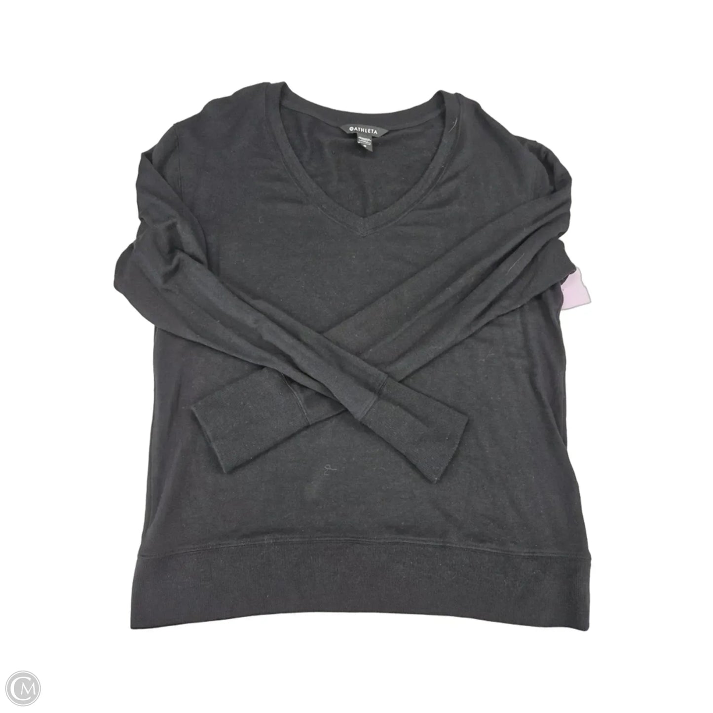 Top Long Sleeve By Athleta In Black, Size: M