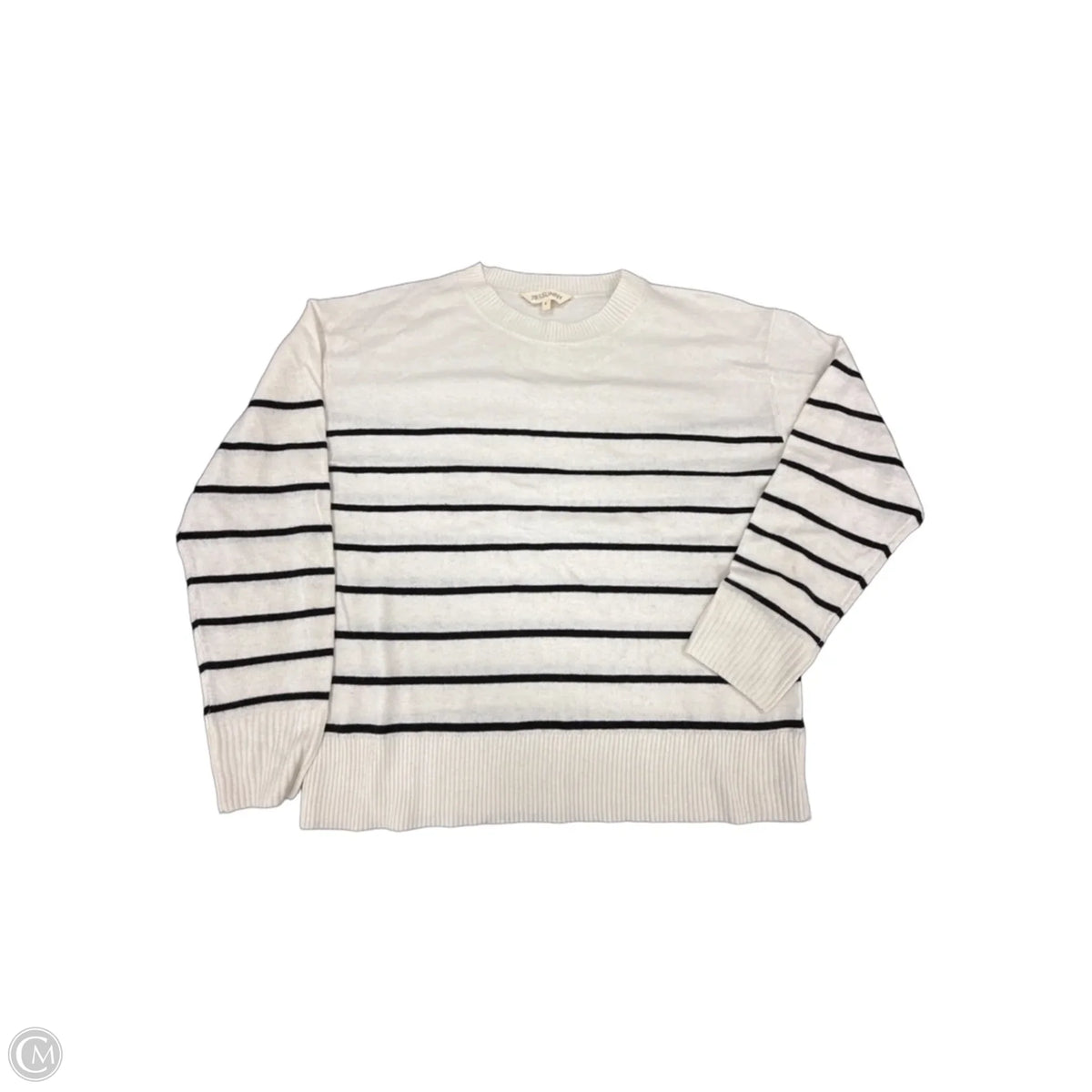 Top Long Sleeve By Cme In Black & White, Size: S