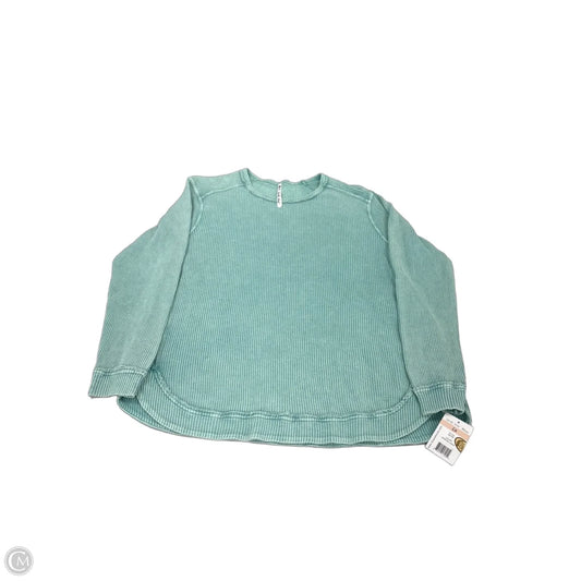 Top Long Sleeve By Leo And Nicole In Aqua, Size: 2x