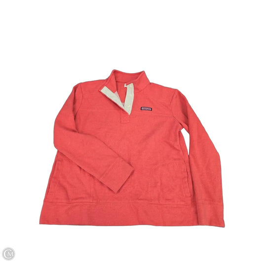 Sweatshirt Collar By Vineyard Vines In Coral, Size: M
