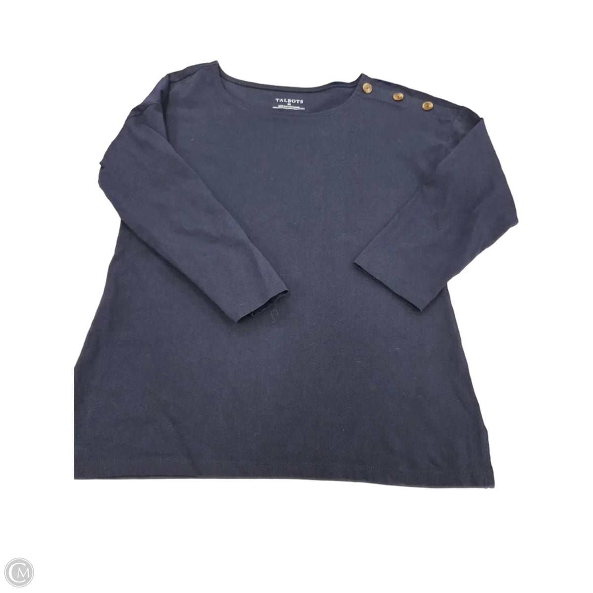 Top 3/4 Sleeve By Talbots In Navy, Size: Xs
