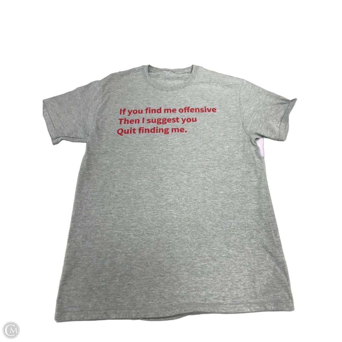 Top Short Sleeve By Cmf In Grey, Size: M