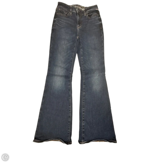 Jeans Flared By American Eagle In Blue Denim, Size: 0