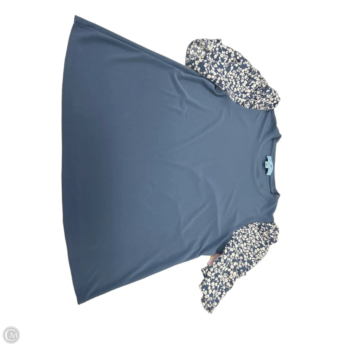 Top Short Sleeve By Cece In Blue, Size: M