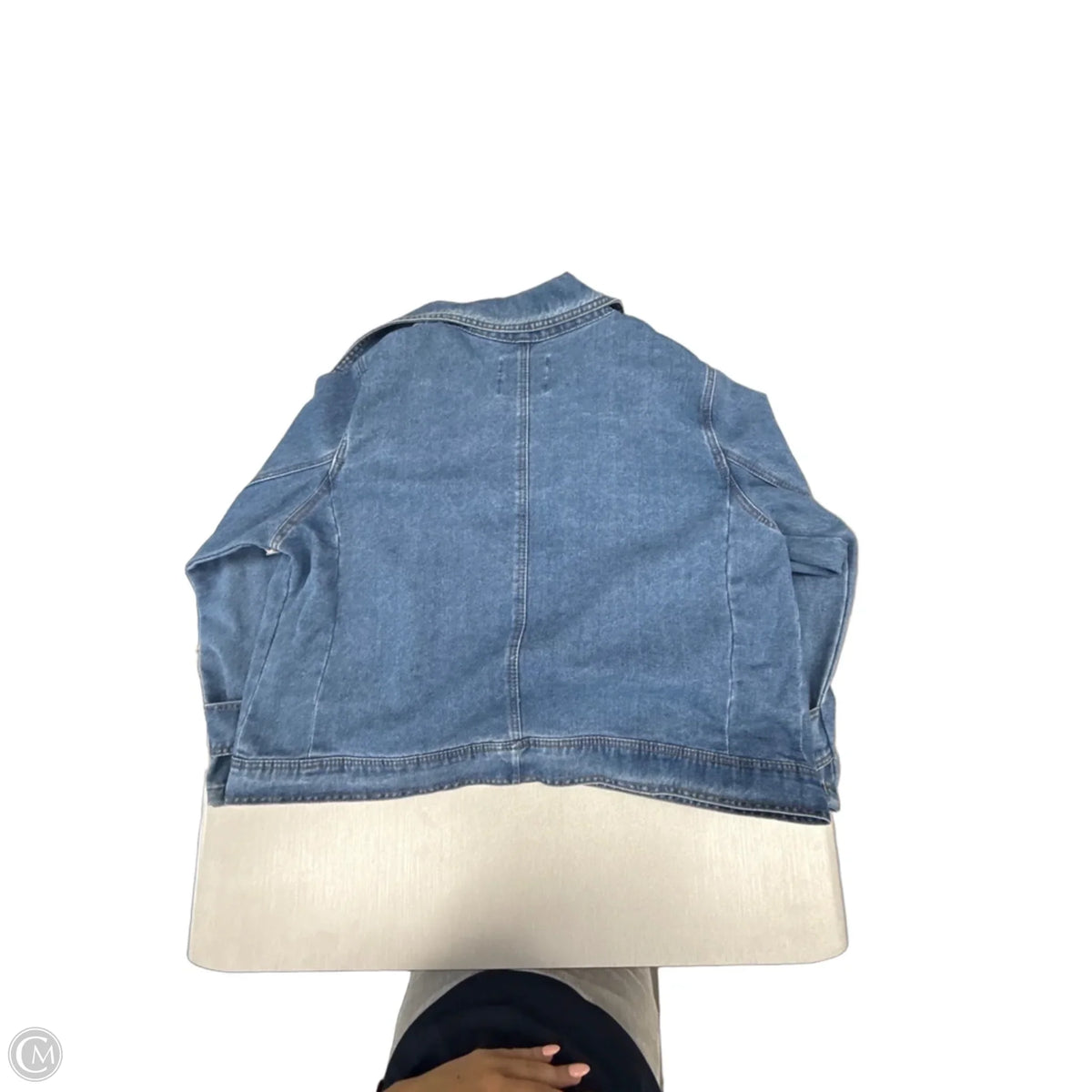 Jacket Denim By Dictionary In Blue Denim, Size: 2x