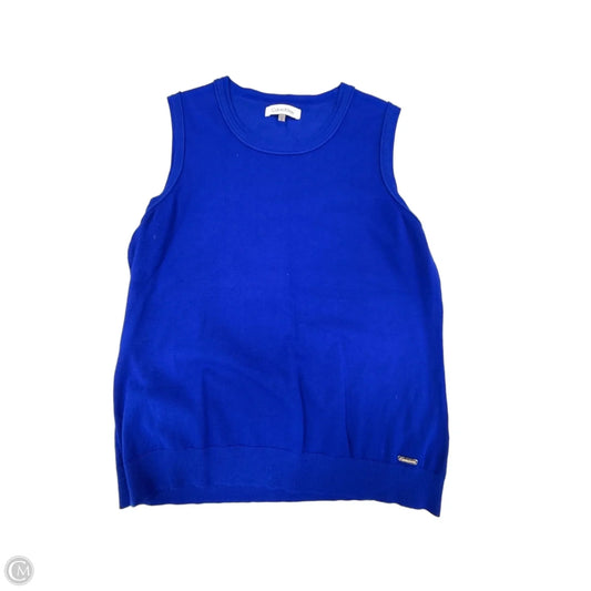 Top Sleeveless By Calvin Klein In Blue, Size: L