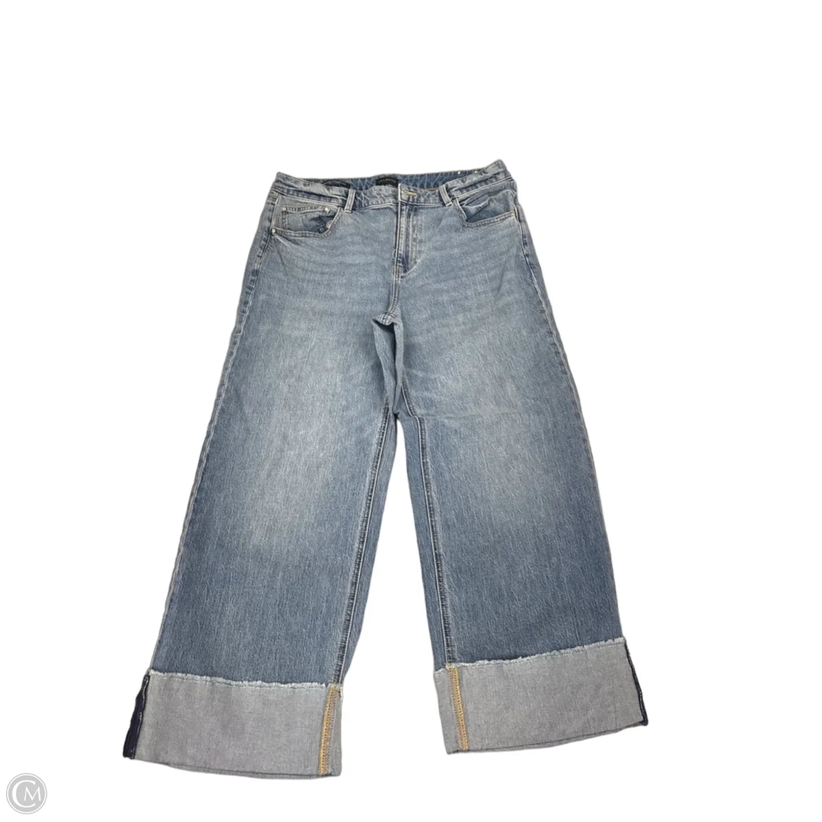Jeans Straight By Talbots In Blue Denim, Size: 12