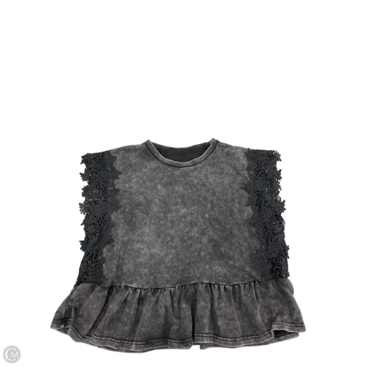 Top Short Sleeve By Shein In Black, Size: Xl