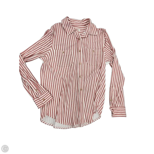 Top Long Sleeve By Workshop In Red, Size: M
