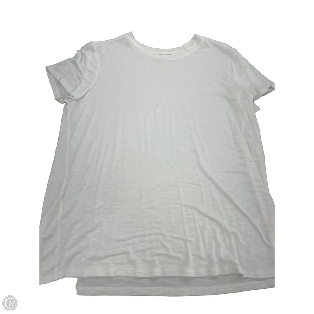 Top Short Sleeve Basic By Maurices In White, Size: L