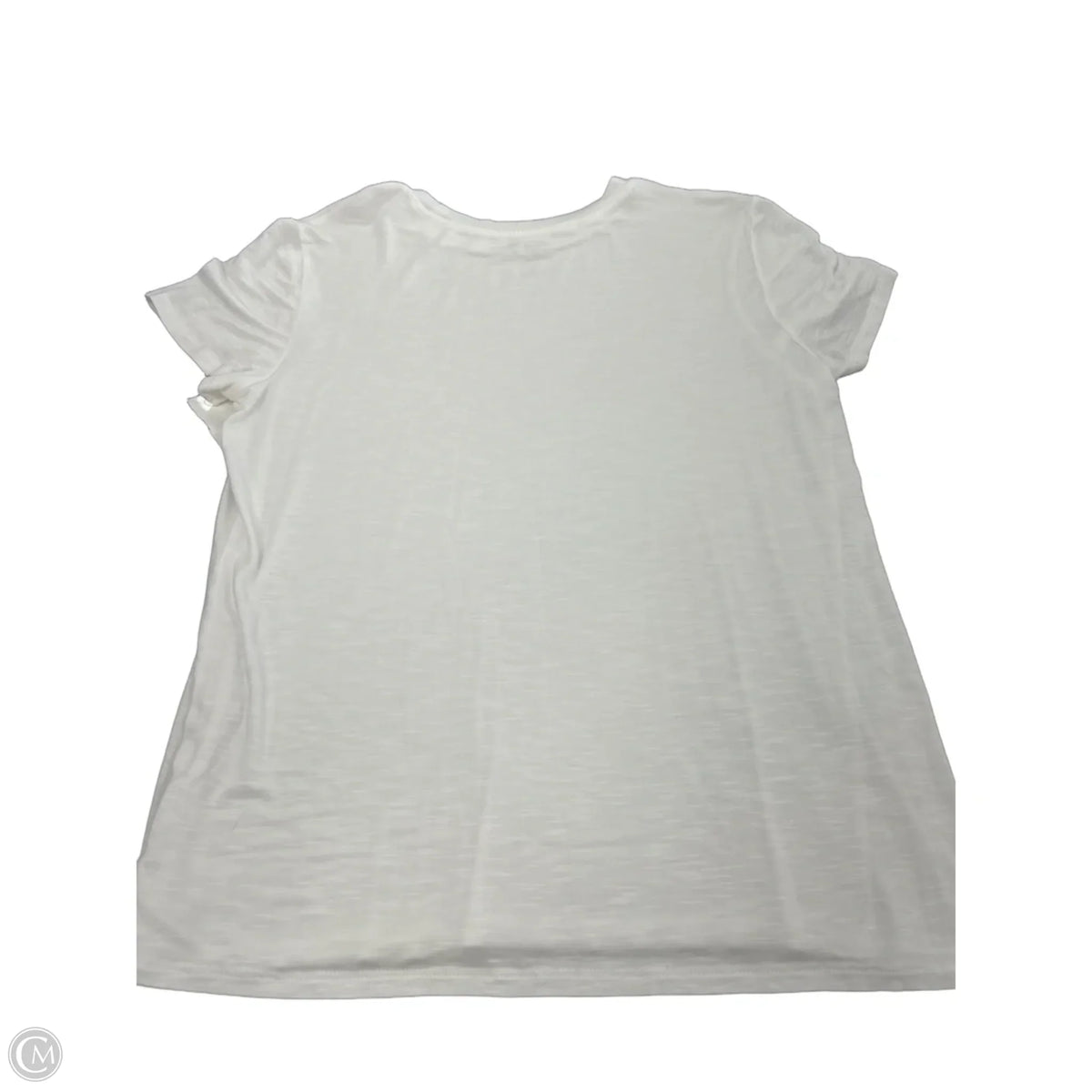 Top Short Sleeve Basic By Maurices In White, Size: L