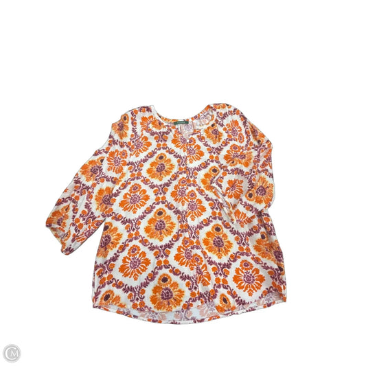 Top 3/4 Sleeve By Cme In Orange, Size: L