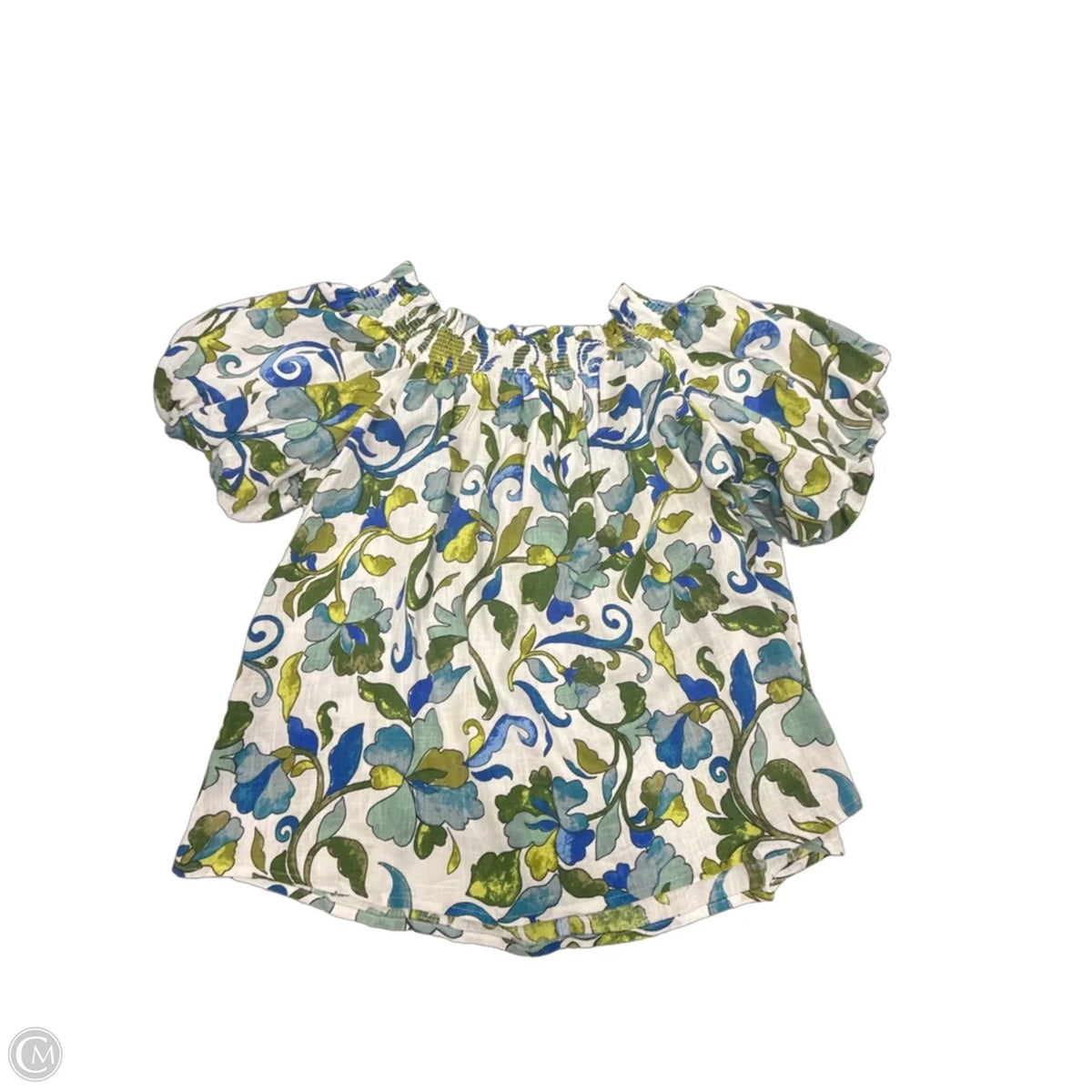 Top Short Sleeve By Cece In Floral Print, Size: L