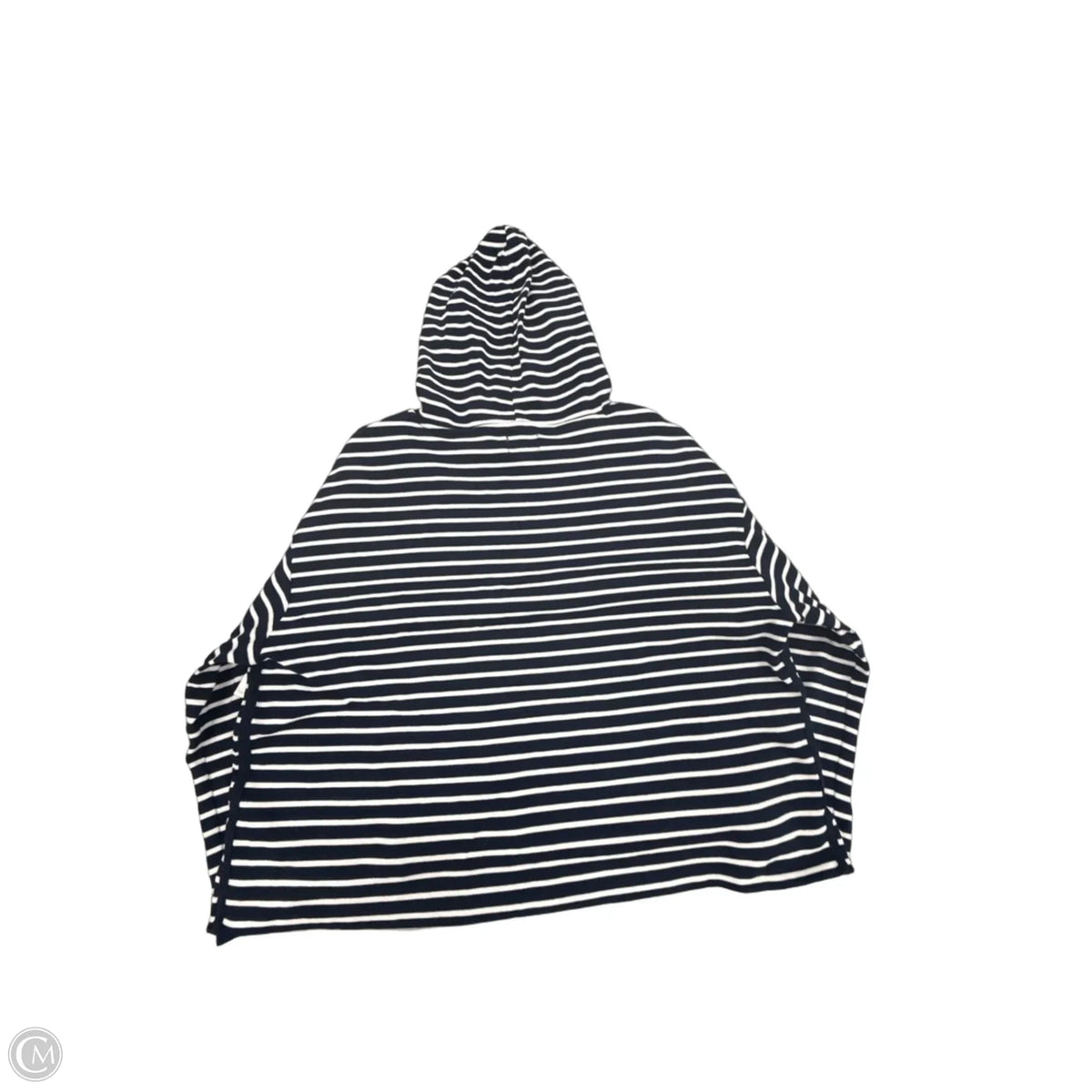 Top Long Sleeve By Evereve In Blue & White, Size: M