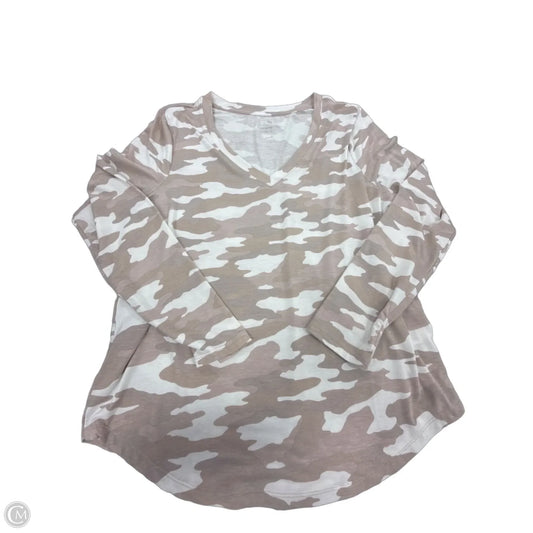 Top Long Sleeve By So In Camouflage Print, Size: Xl