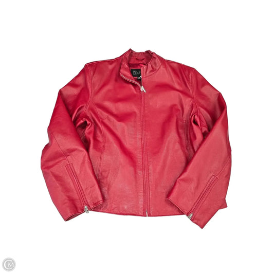 Jacket Leather By Wilsons Leather In Red, Size: Xl