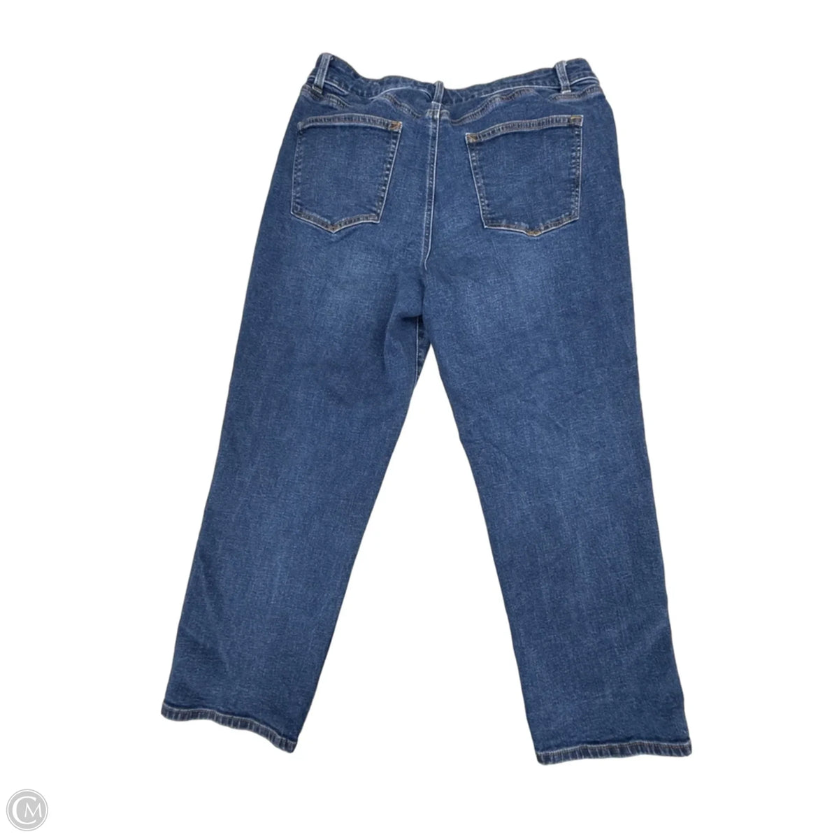 Jeans Straight By Talbots In Blue Denim, Size: 16