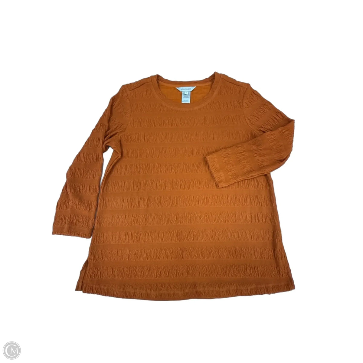 Top 3/4 Sleeve By Multiples In Orange, Size: S