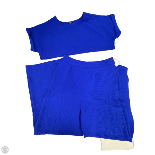 Top 2pc Short Sleeve By Versona In Blue, Size: M